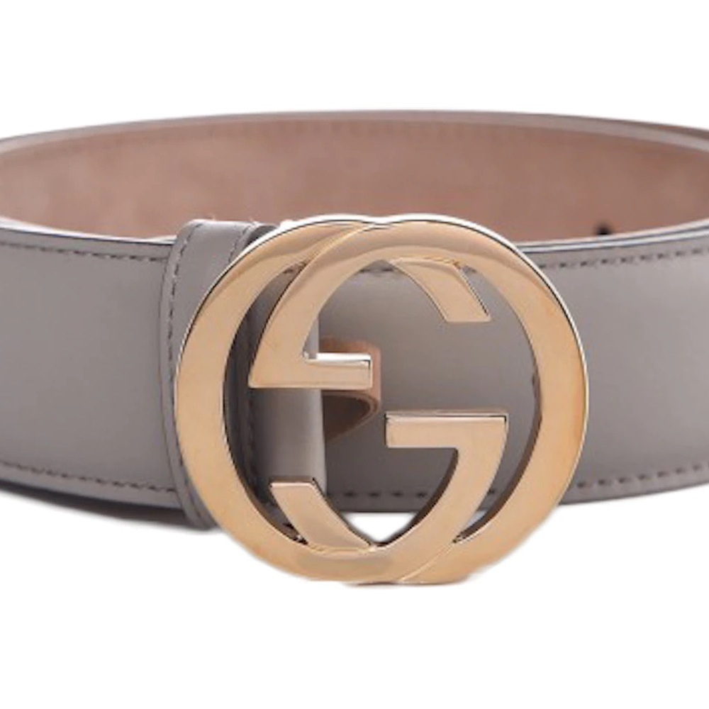 Authentic Gucci Leather belt with interlocking G